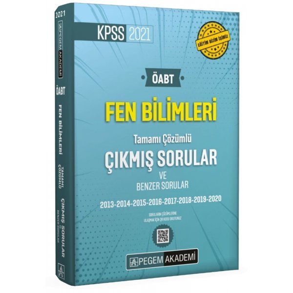 Pegem Yayınları 2021 KPSS ÖABT Fen Bilimleri Tamamı Çözümlü Çıkmış Sorular