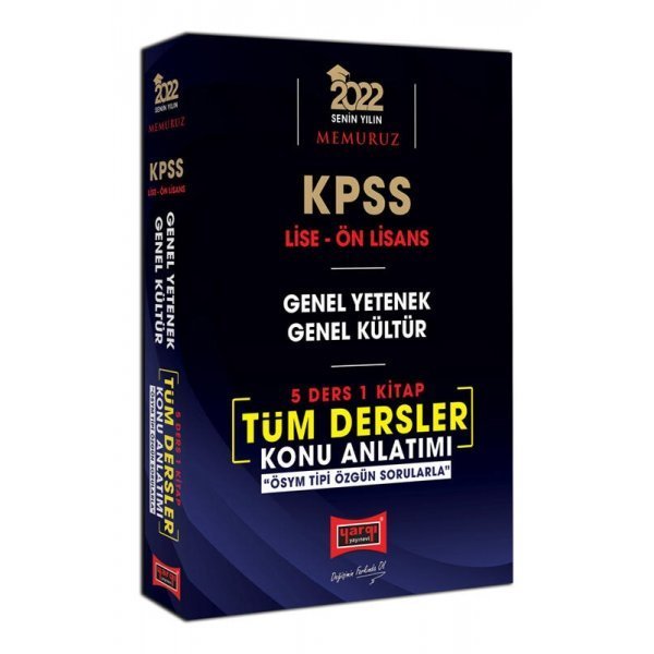 Yargı Yayınları 2022 KPSS Lise Ön Lisans GY GK 5 Ders 1 Kitap Tüm Dersler Konu Anlatımı