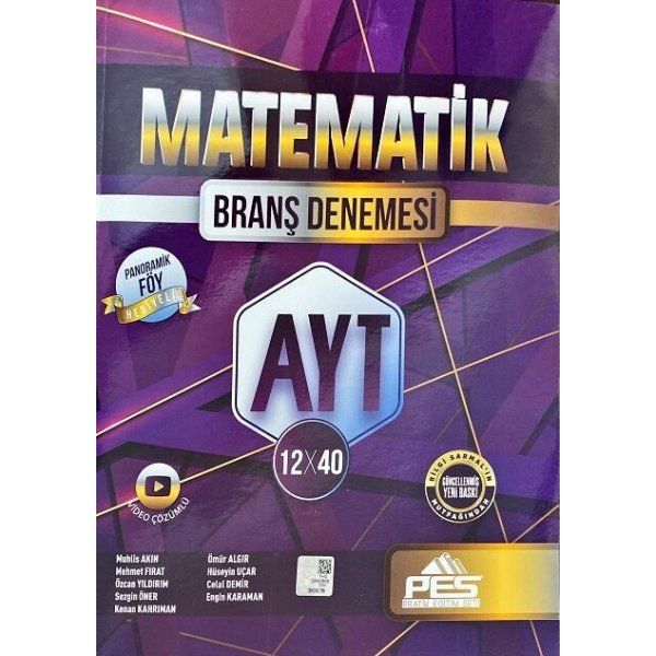 PES Yayınları AYT Matematik 12 x 40 Denemeleri