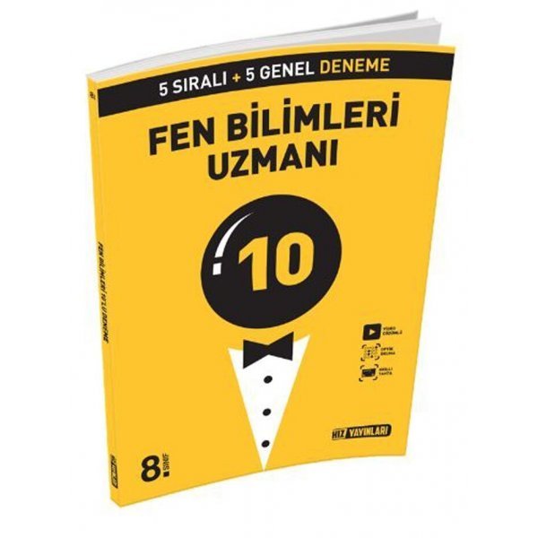 Hız Yayınları 8. Sınıf LGS Fen Bilimleri Uzmanı 10 Deneme