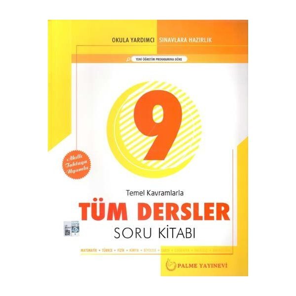 Palme Yayınları 9. Sınıf Temel Kavramlarla Tüm Dersler Soru Kitabı