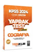 Yediiklim Yayınları 2024 KPSS Genel Kültür Coğrafya Çek Kopart Yaprak Test