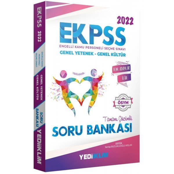 Yediiklim Yayınları 2022 EKPSS Tüm Adaylar Tamamı Çözümlü Soru Bankası