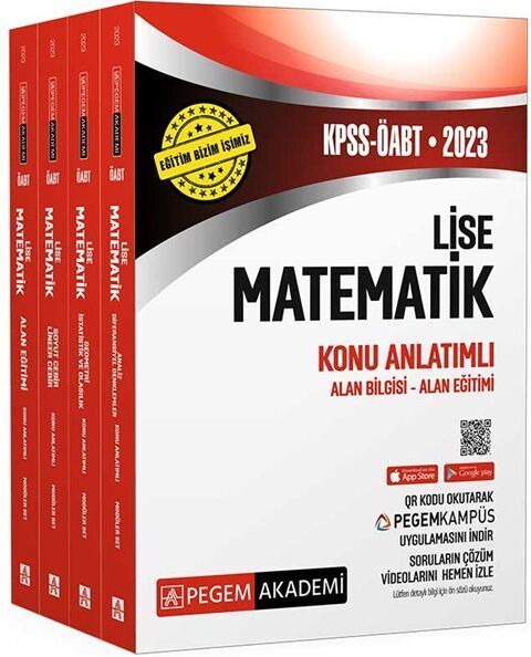 Pegem Yayınları 2023 KPSS ÖABT Lise Matematik Konu Anlatımlı Modüler Set