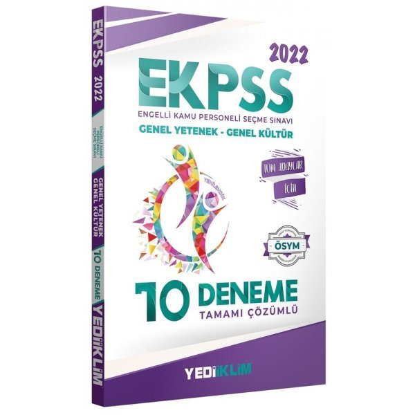 Yediiklim Yayınları 2022 EKPSS Tüm Adaylar Tamamı Çözümlü 10 Deneme