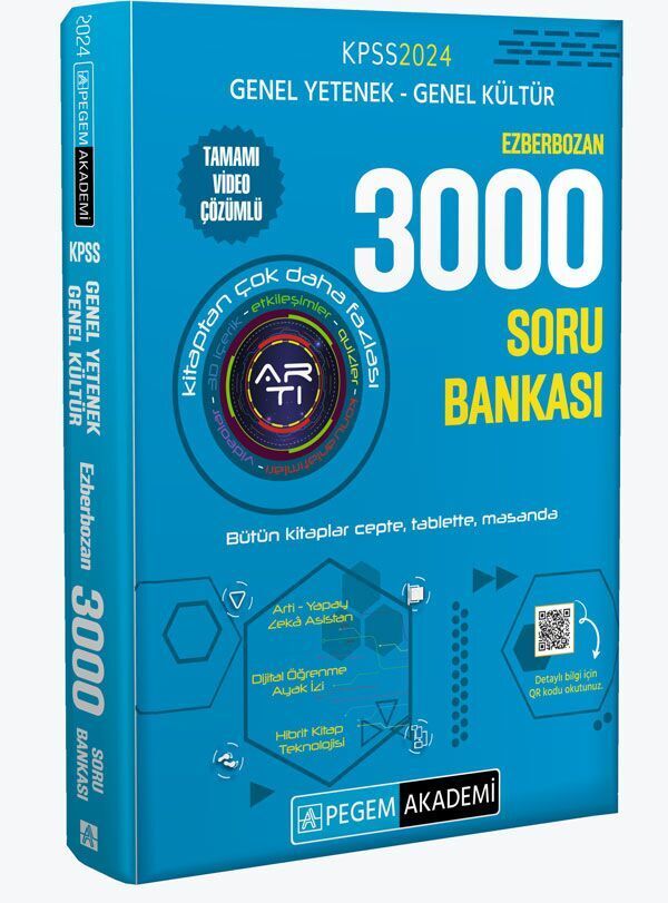Pegem Yayınları 2024 KPSS Genel Yetenek Genel Kültür Ezberbozan 3000 Soru Bankası