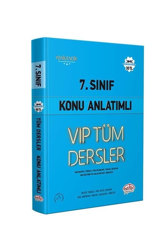 Editör Yayınları 7. Sınıf VIP Tüm Dersler Konu Anlatımlı