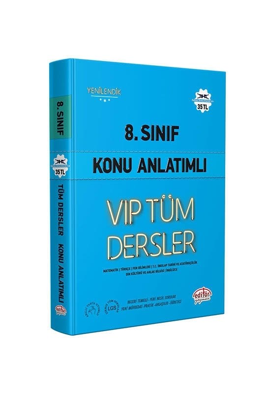 Editör Yayınları 8. Sınıf VIP Tüm Dersler Konu Anlatımlı