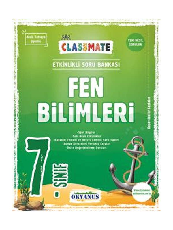 Okyanus Yayınları 7. Sınıf Classmate Fen Bilimleri Soru Bankası