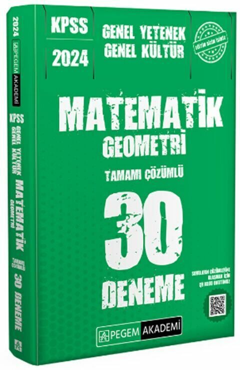 Pegem Yayınları 2024 KPSS Genel Yetenek Matematik Geometri 30 Deneme