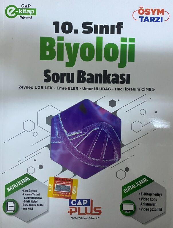 Çap Yayınları 10. Sınıf Anadolu Lisesi Biyoloji Soru Bankası