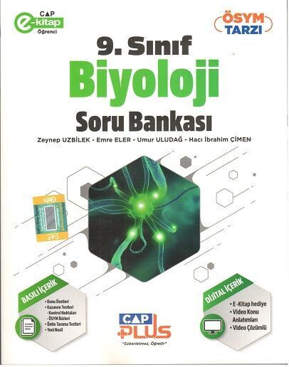 Çap Yayınları 9. Sınıf Anadolu Lisesi Biyoloji Soru Bankası