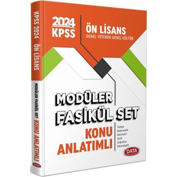 Data Yayınları 2024 KPSS Ön Lisans Konu Anlatımlı Modüler Fasikül Set