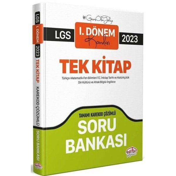 Editör Yayınları 2023 8. Sınıf LGS Tüm Dersler 1. Dönem Tek Kitap Soru Bankası