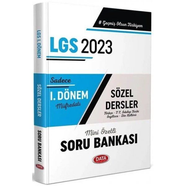 Data Yayınları 2023 8. Sınıf LGS Sözel Dersler 1. Dönem Soru Bankası