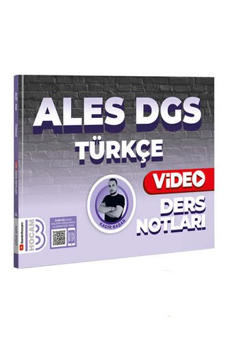 Benim Hocam Yayınları 2024 ALES DGS Türkçe Video Ders Notları