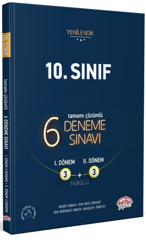 Editör Yayınları 10. Sınıf 6 Fasiküllü Deneme Sınavı