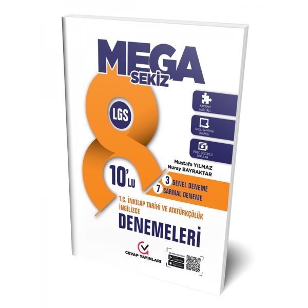 Cevap Yayınları 8.Sınıf MEGA 8 T.C. İnkılap Tarihi ve İngilizce 10 lu Denemeleri