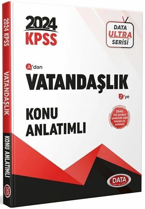 Data Yayınları 2024 KPSS Vatandaşlık Ultra Konu Anlatımlı