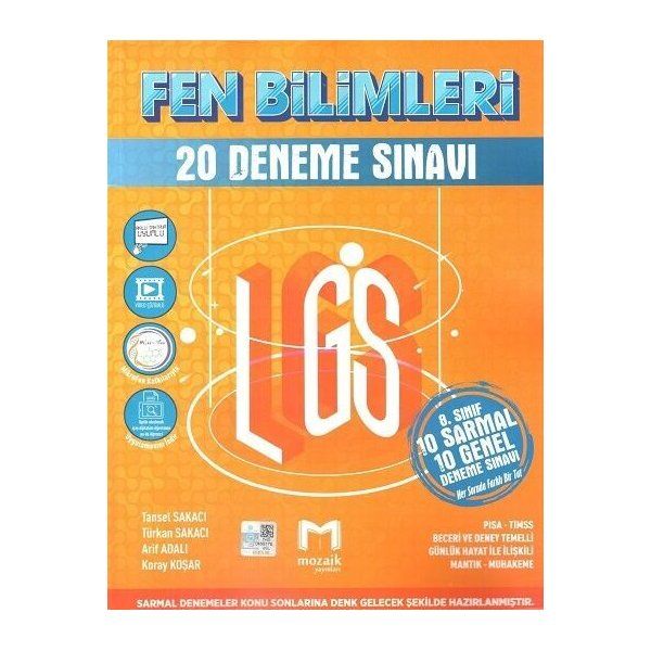 Mozaik Yayınları 8. Sınıf Fen Bilimleri 20 Deneme