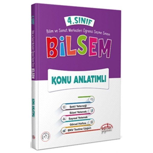 Editör Yayınları 4. Sınıf Bilsem Konu Anlatımlı