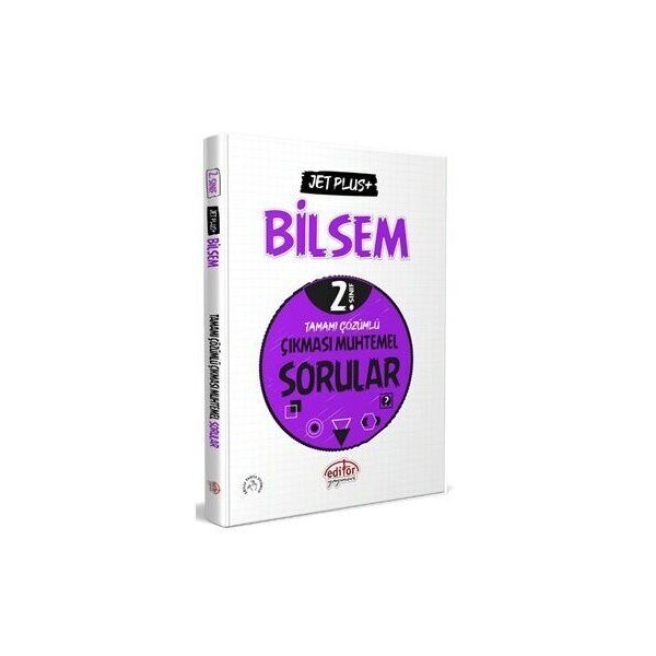 Editör Yayınları 2. Sınıf BİLSEM Hazırlık Jet Plus Çıkması Muhtemel Sorular