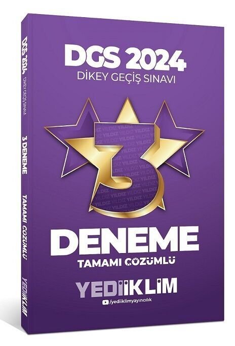 Yediiklim Yayınları 2024 DGS Tamamı Çözümlü 3 Deneme