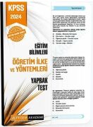 Pegem Yayınları 2024 KPSS Eğitim Bilimleri Öğretim İlke ve Yöntemleri Yaprak Test