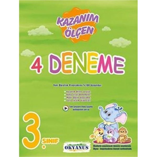 Okyanus Yayınları 3. Sınıf Kazanım Ölçen 4 lü Deneme