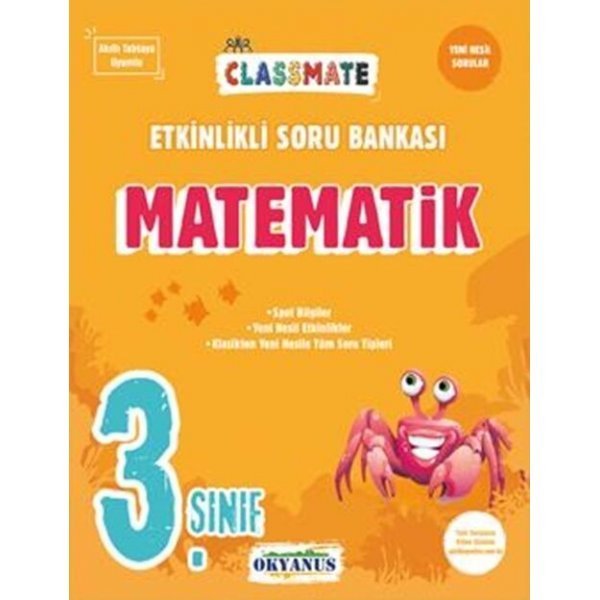 Okyanus Yayınları 3. Sınıf Matematik Classmate Etkinlikli Soru Bankası