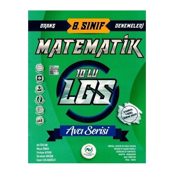 Av Akıllı Versiyon Yayınları 8. Sınıf LGS Matematik 10 lu Deneme