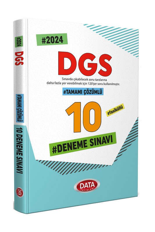 Data Yayınları 2024 DGS Tamamı Çözümlü 10 Deneme Sınavı