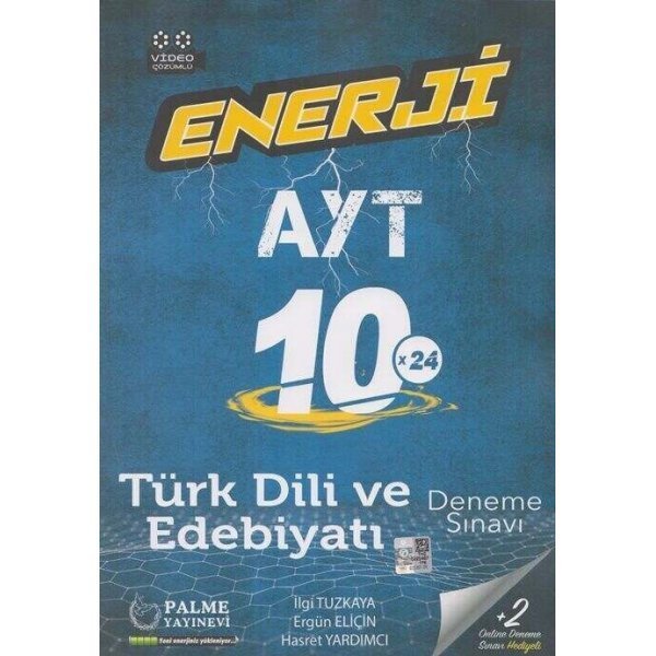 Palme Yayınları AYT Türk Dili ve Edebiyatı Enerji 10x24 Deneme Sınavı