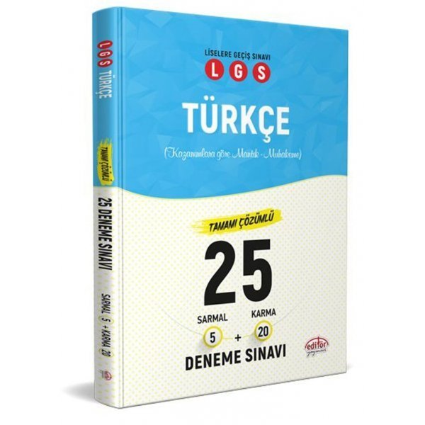 Editör Yayınları LGS Türkçe 5 Sarmal + 20 Karma 25 Deneme Sınavı
