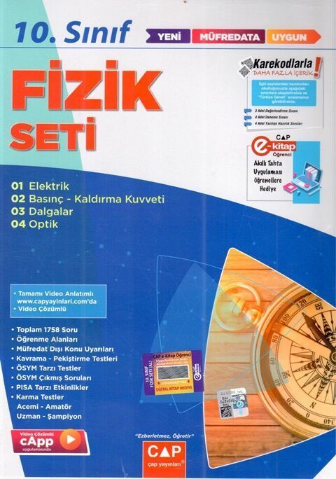 Çap Yayınları 10. Sınıf Anadolu Lisesi Fizik Seti