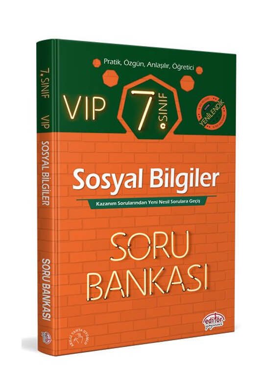 Editör Yayınları 7. Sınıf VIP Sosyal Bilgiler Soru Bankası