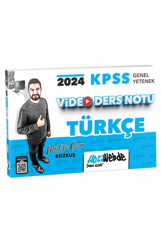 HocaWebde Yayınları 2024 KPSS Genel Yetenek  Türkçe Video Ders Notu