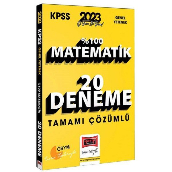 Yargı Yayınları 2023 KPSS Matematik Tamamı Çözümlü 20 Deneme