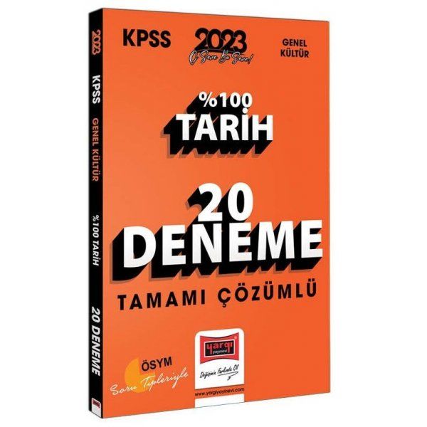 Yargı Yayınları 2023 KPSS Tarih Tamamı Çözümlü 20 Deneme