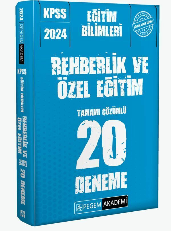 Pegem Yayınları 2024 KPSS Eğitim Bilimleri Rehberlik ve Özel Eğitim 20 Deneme