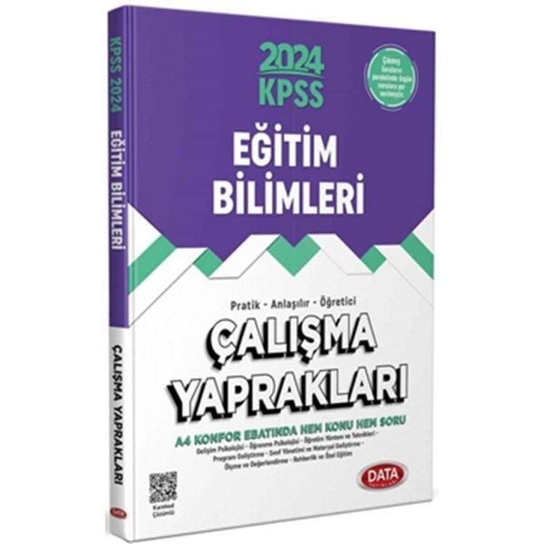 Data Yayınları 2024 KPSS Eğitim Bilimleri Çalışma Yaprakları