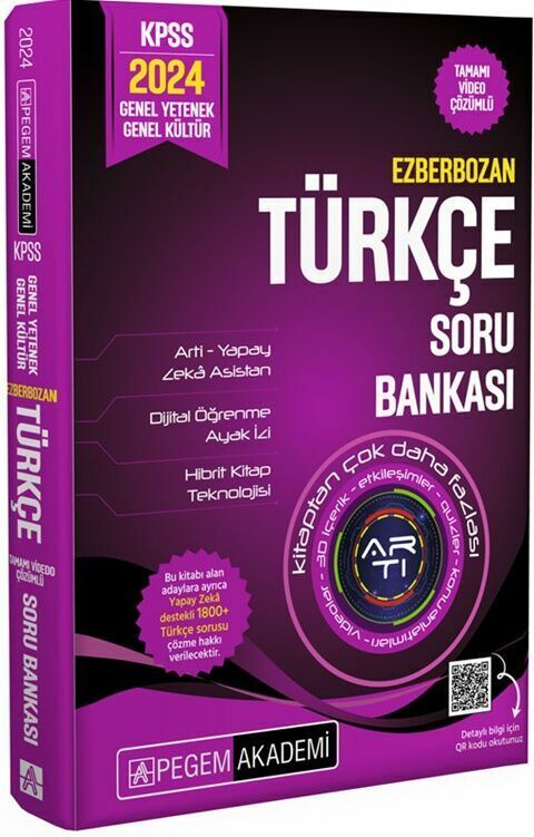 Pegem Yayınları 2024 Ezberbozan KPSS Genel Yetenek Türkçe Soru Bankası