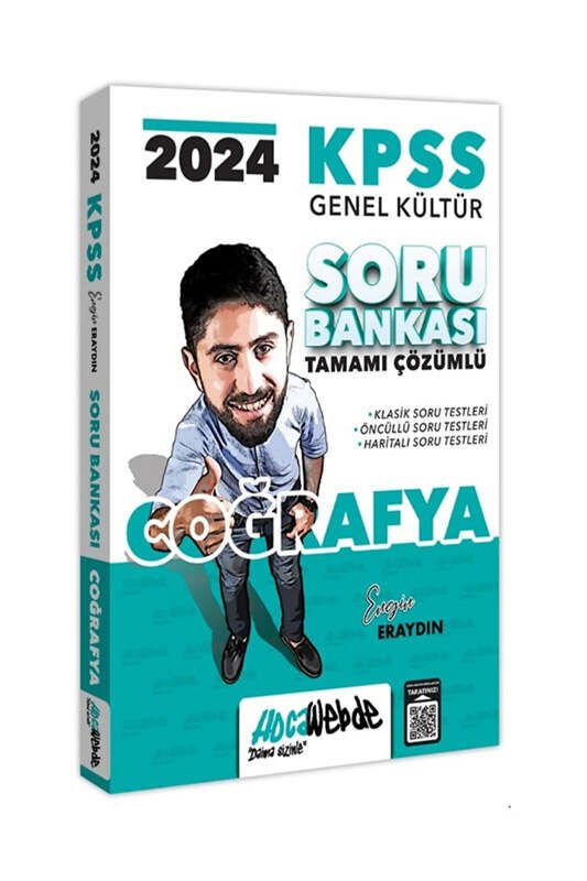 HocaWebde Yayınları 2024 KPSS Genel Kültür Coğrafya Tamamı Çözümlü Soru Bankası