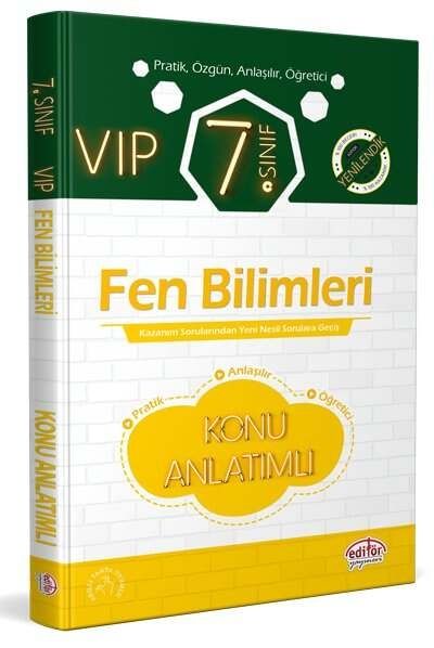 Editör Yayınları 7. Sınıf VIP Fen Bilimleri Konu Anlatımlı