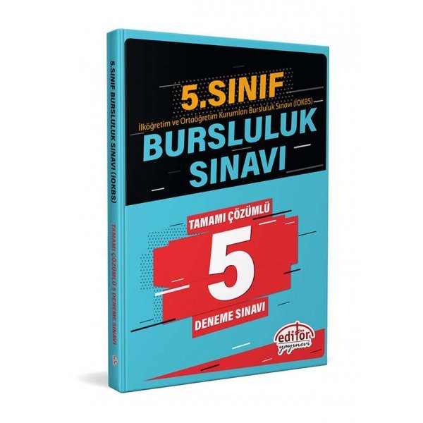 Editör Yayınevi 5. Sınıf Bursluluk Sınavı Çözümlü 5 Deneme Sınavı