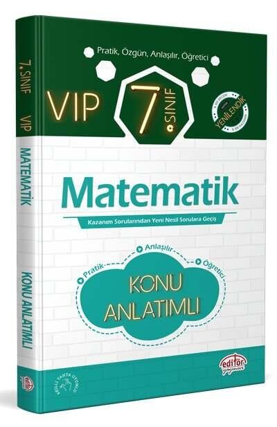 Editör Yayınları 7. Sınıf VIP Matematik Konu Anlatımlı