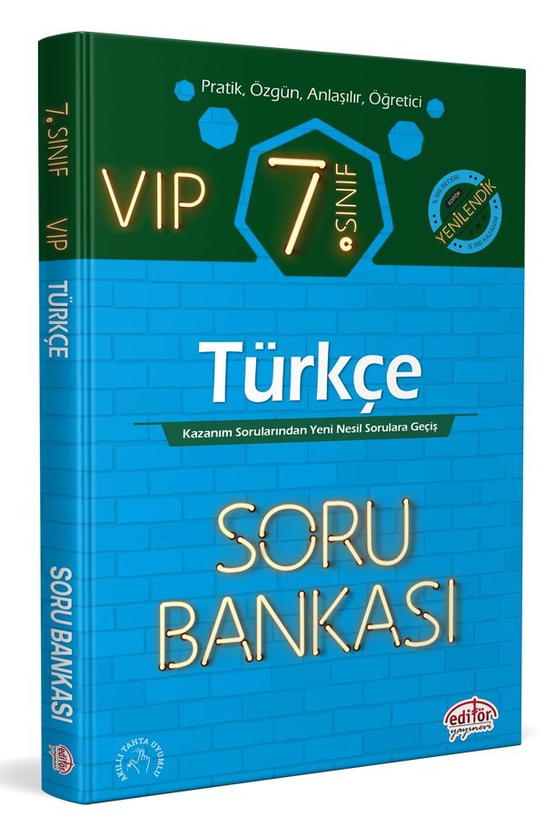 Editör Yayınları 7.Sınıf VIP Türkçe Soru Bankası