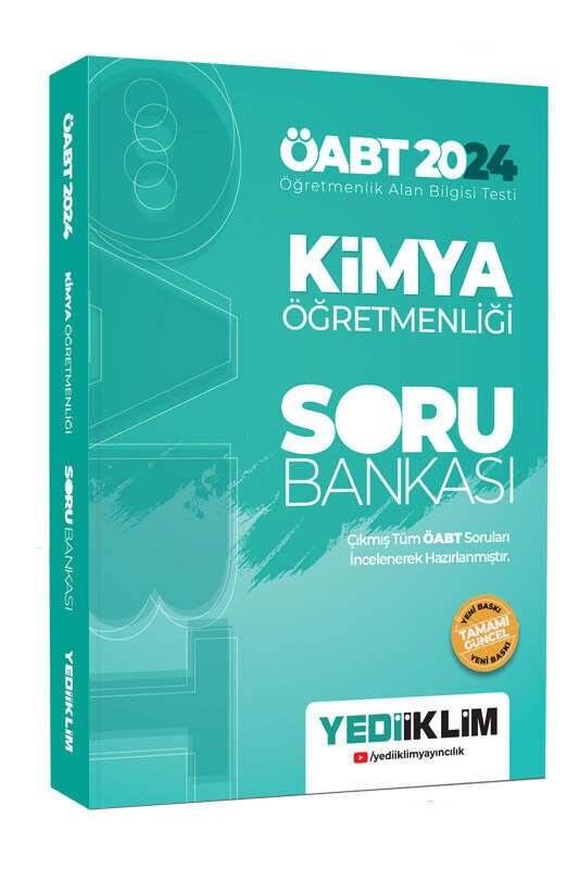 Yediiklim Yayınları 2024 ÖABT Kimya Öğretmenliği Soru Bankası