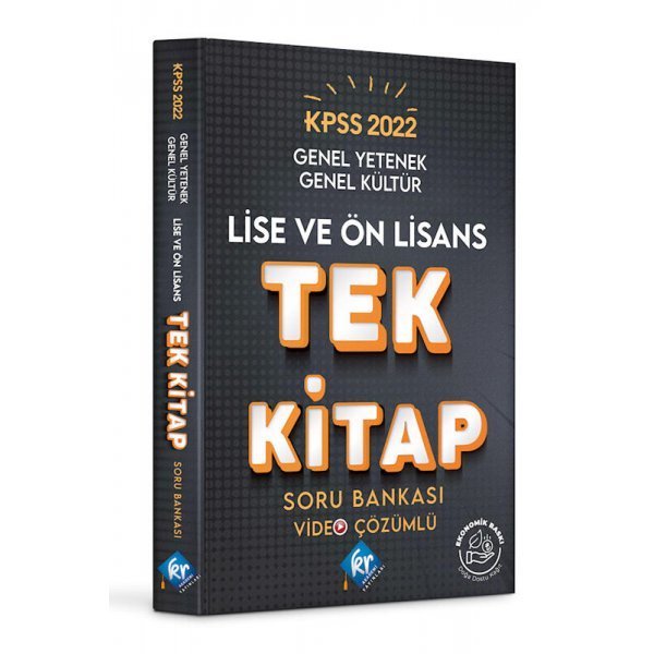 KR Akademi 2022 KPSS Lise Ön Lisans Genel Yetenek Genel Kültür Tek Kitap Soru Bankası