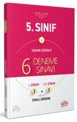 5. Sınıf 6 (3+3) Deneme Sınavı Tamamı Çözümlü